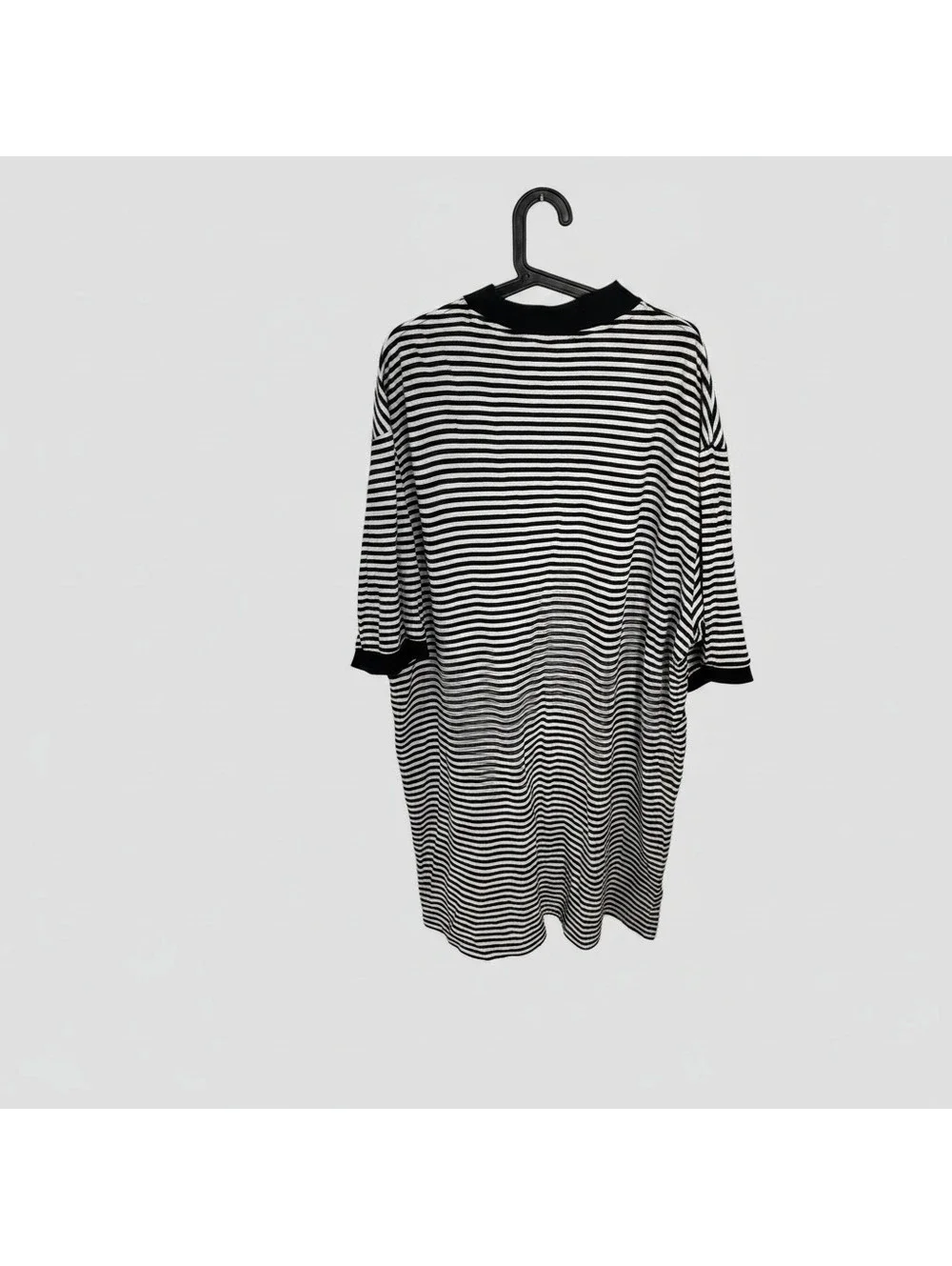Polo Ralph Lauren 2XLT Black White Striped Polo Shirt 100% Cotton Golf Tennis